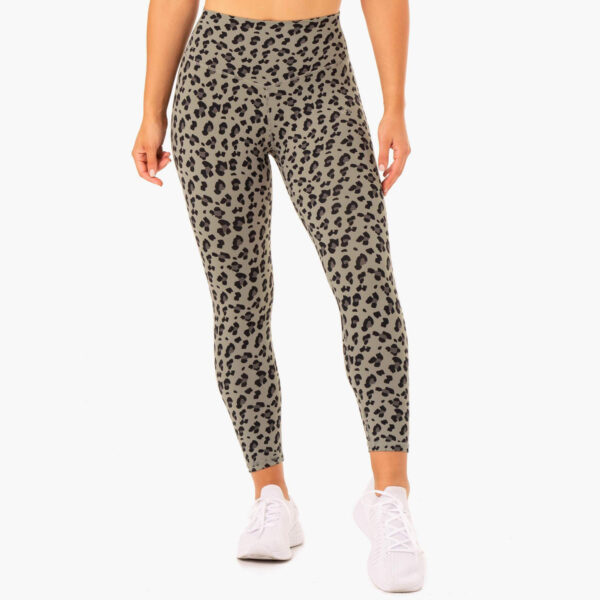 Leopard Print Hybrid Full Length Leggings - Image 2