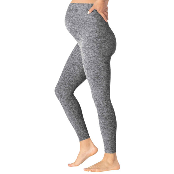 Midi Maternity Leggings Yoga Tights Pants - Image 2