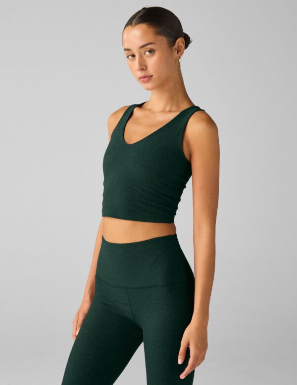 V Neckline Cropped Tank - Image 11