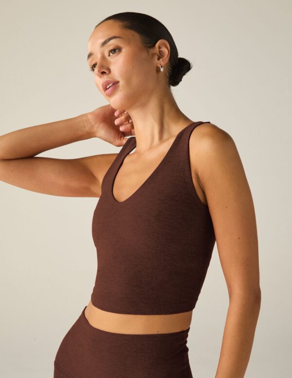 V Neckline Cropped Tank - Image 13