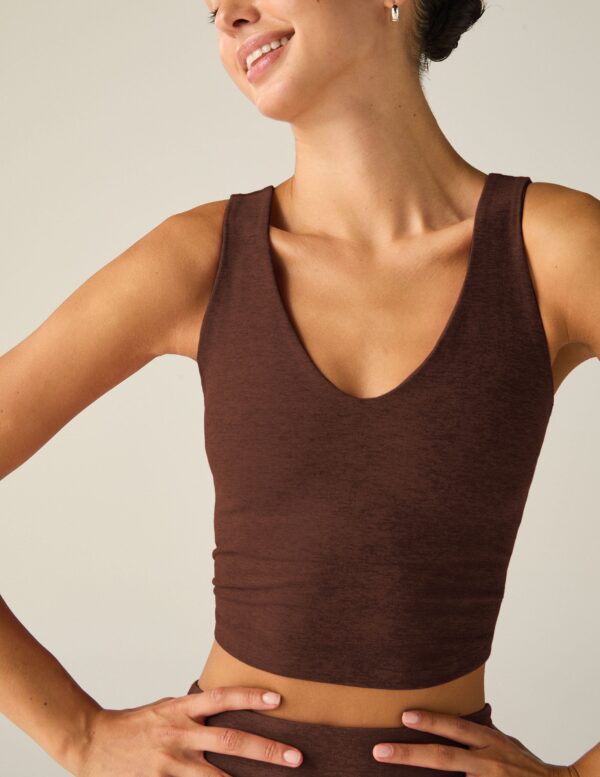 V Neckline Cropped Tank - Image 14