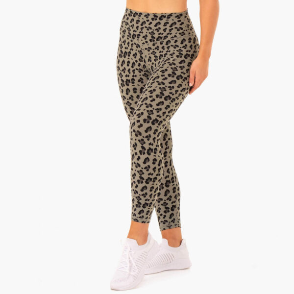 Leopard Print Hybrid Full Length Leggings - Image 4