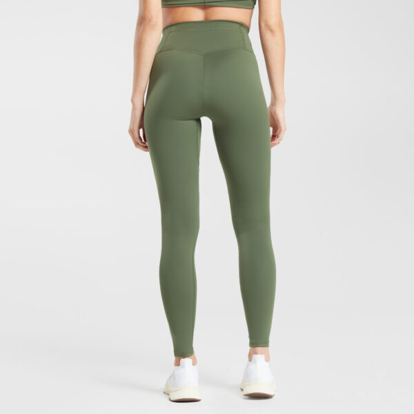 High Waist Solid Color V Waistband Leggings - Image 3