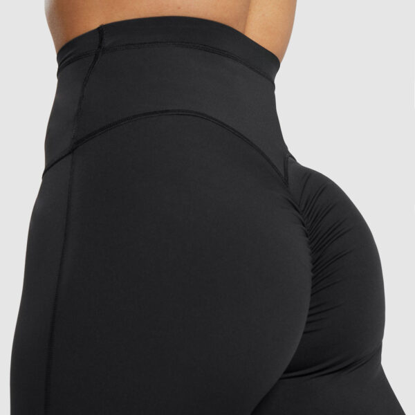 Seamless High Waisted Mesh Waistband Gym Leggings - Image 5