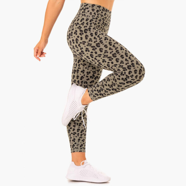 Leopard Print Hybrid Full Length Leggings - Image 6