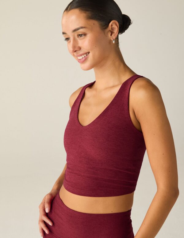 V Neckline Cropped Tank - Image 6