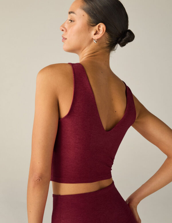 V Neckline Cropped Tank - Image 7