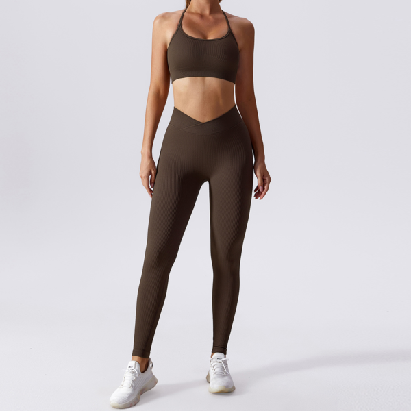 Seamless Ribbed Ensemble Yoga Set - Image 8