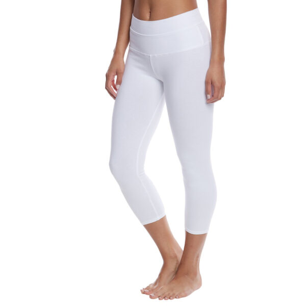 OEM High Rise Cotton Yoga Capris - Image 12