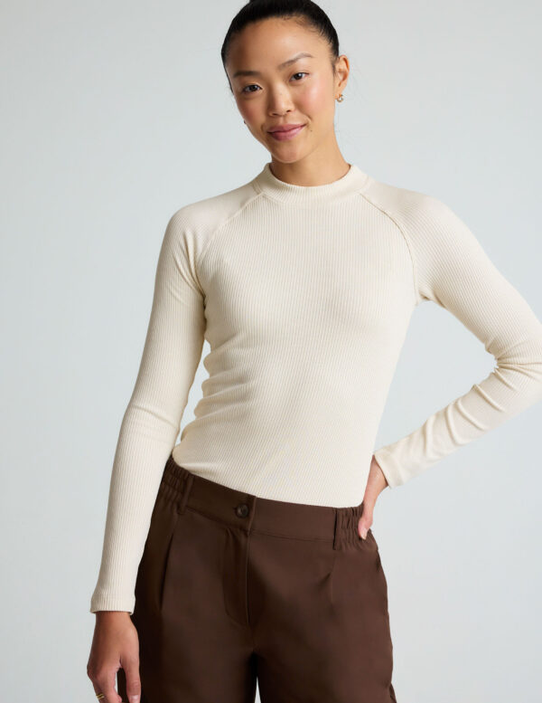 Contours Mock Neck Long Length Top - Image 10